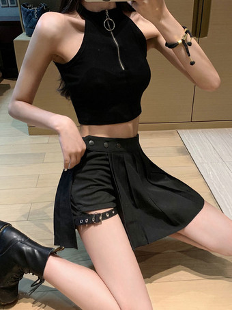 ゴシックロリータSKドレスティアードブラックポリエステルカジュアルショートロリータスカート