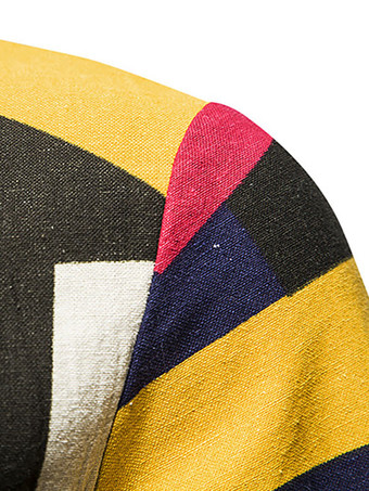 Camisa casual de hombre Cuello alto Camisas de hombre negras estampadas clásicas