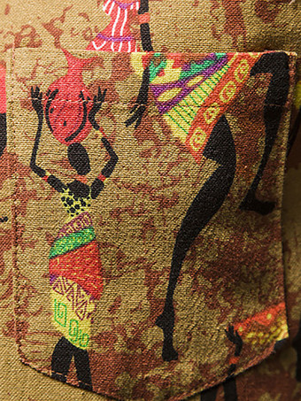 Camisa Casual para Hombre Cuello de Turndown Casual Artwork Amber Men '' s Shirts