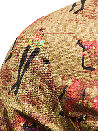 Camisa Casual para Hombre Cuello de Turndown Casual Artwork Amber Men '' s Shirts