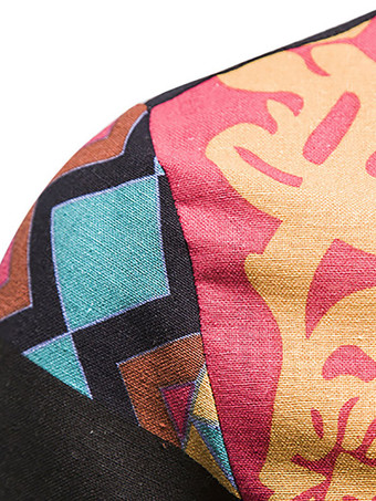 Camisa Casual para Hombres Cuello De Turndown Casual Geométrico Cian Azul Men '' S