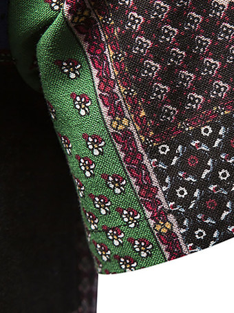 Casual Shirt For Men Turndown Collar Chic Geometric Black Men's Shirts