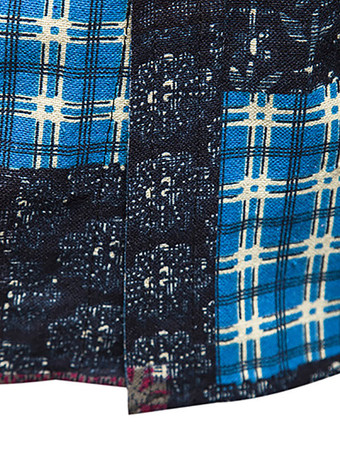 Casual Shirt For Men Turndown Collar Chic Geometric Black Men's Shirts