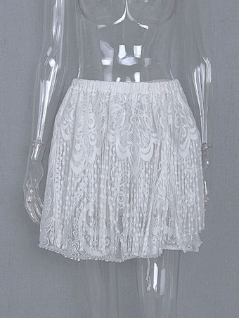 ツーピースセット カバーアップ ホワイト レース Vネック 長袖 夏 ビーチウェア レディース 2025