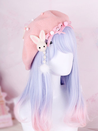 Süße Lolita Mütze Rosa SchleifeSchleife Polyester Lolita Accessoires Kopfbedeckungen
