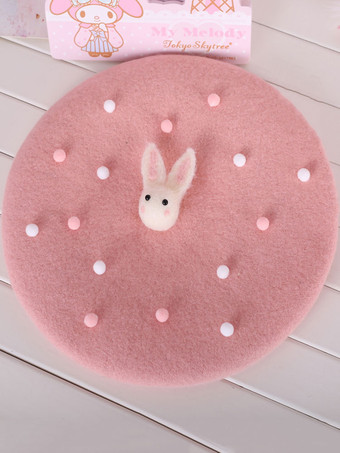 甘いロリータ帽子ピンクBowknotBowポリエステルロリータアクセサリー帽子