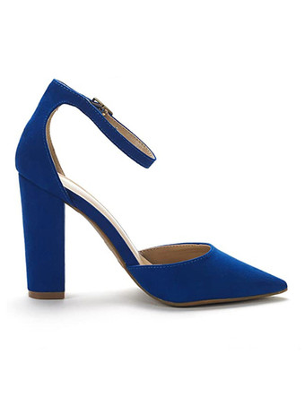 ヒールサンダルサンダルブラックチャンキーヒールポインテッドトゥテリー