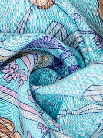 自由奔放に生きるドレスVネックハーフスリーブフローラルプリントストレッチプリーツマキシビーチドレス