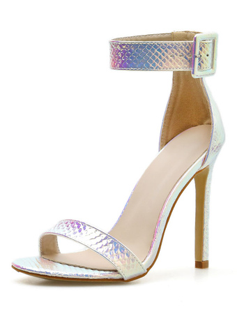Prom Elegant Sparkle Shoes Party Mid Heel Slingback Clubbing Sandals US 0-12 