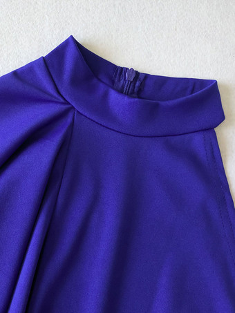 ホワイトジャンプスーツハイカラーノースリーブパイピングストレッチポリエステルスキニーロングレギンスサマーワンピース衣装