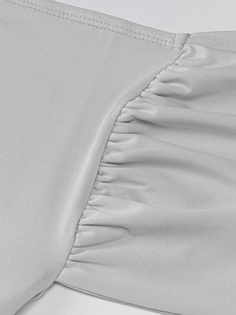 クラブ ドレス ホルター セクシー プリーツ ノースリーブ ポリエステル バックレス ライト グレー セクシー ボディコン ドレス