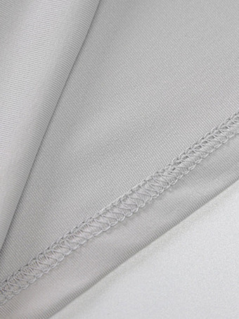 クラブ ドレス ホルター セクシー プリーツ ノースリーブ ポリエステル バックレス ライト グレー セクシー ボディコン ドレス