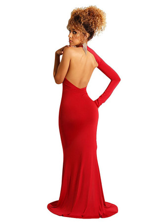 パーティー ドレス ブラック 非対称ネック 長袖 イレギュラー プロム マキシ ドレス