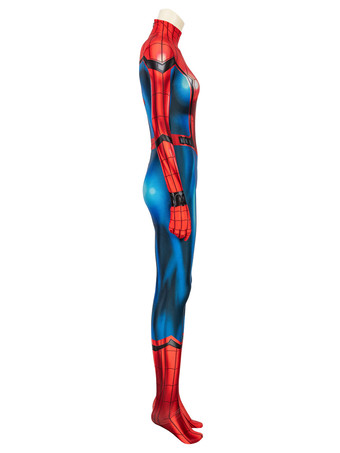 スパイダーマン コスチューム 大人用 ファー・フロム・ホーム レッド フルボディ キャットスーツ ゼンタイ ライクラ スパンデックス マーベル コスプレ衣装