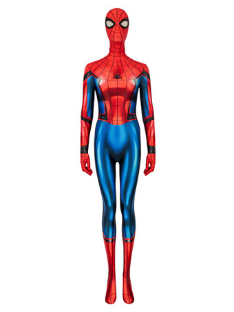 レッド スパイダーマン コスチューム 大人用 ファー・フロム・ホーム レッド フルボディ キャットスーツ ゼンタイ ライクラ スパンデックス マーベル コスプレ衣装