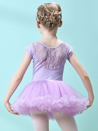 バレエドレスピンクレディースキッズダンサーカットアウトフリルアートワークプリーツコットンブレンドドレスチュニックパフォーマンスウェア