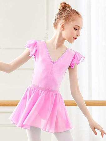 ピンク バレエドレスバイオレットレディースキッズバレリーナプリーツアートワークシェーピングライクラスパンデックススカートセットパフォーマンスウェア