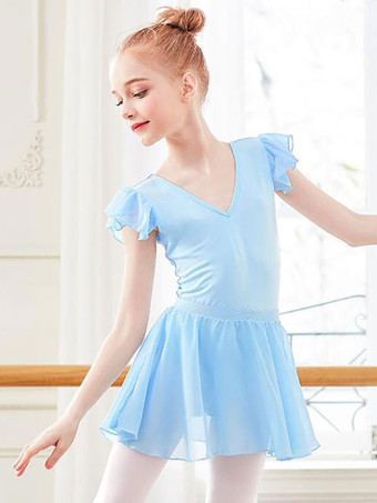 ライトスカイブルーバレエドレスバイオレットレディースキッズバレリーナプリーツアートワークシェーピングライクラスパンデックススカートセットパフォーマンスウェア