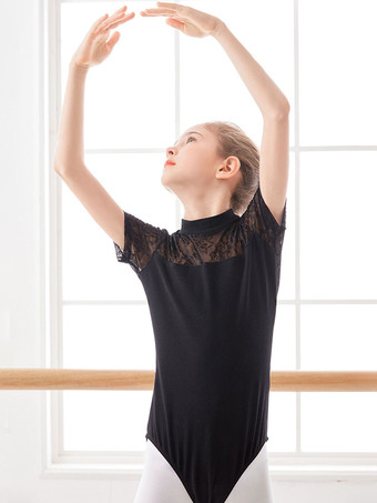 バレエドレスブラックレディースキッズバレリーナレースプリーツアートワークバックレスコットンブレンドジャンプスーツジャンプスーツパフォーマンスウェア