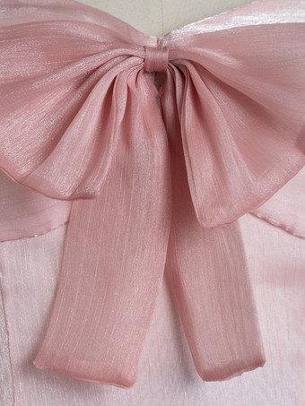 ロリータOPドレスポリエステル半袖フリルリボンロリータワンピースドレス 甘い ピンク