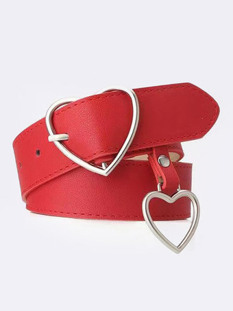 Cinturón de moda para mujer Night Out Rivets Cinturón rojo