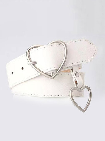 ホワイト 女性のためのファッションベルトナイトアウトリベット赤帯