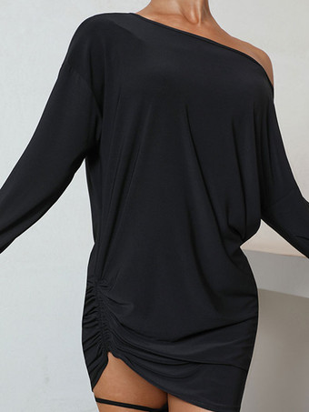 ラテンダンスドレスブラックライクラスパンデックスドレスラテンダンスコスチューム