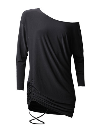 ラテンダンスドレスブラックライクラスパンデックスドレスラテンダンスコスチューム