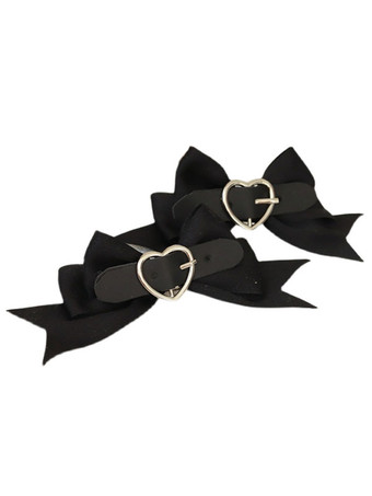 Sweet Lolita Accessories Black Chains Polyester Fiber Headwear Hearts Pattern Miscellaneous