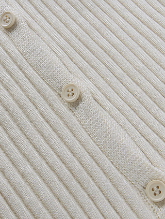 セーターカーディガンホワイトライクラスパンデックスボタン長袖ターンダウンカラーオーバーコート