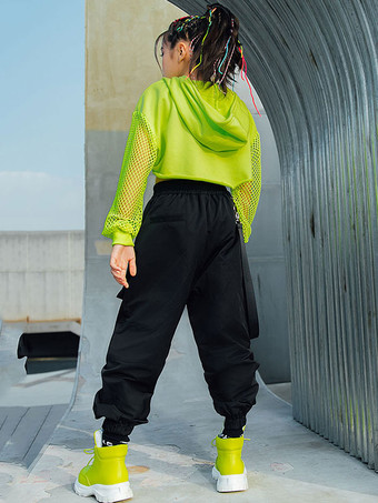 ジャズダンスコスチューム 子供用 ヒップホップ トップ パンツ ウエストコート 3点セット ダンスウェア