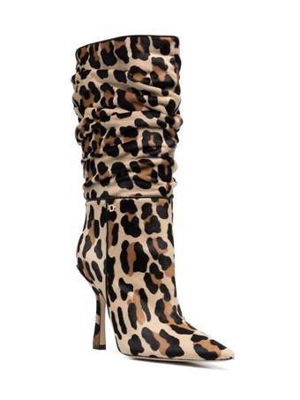 leopard stiletto boots