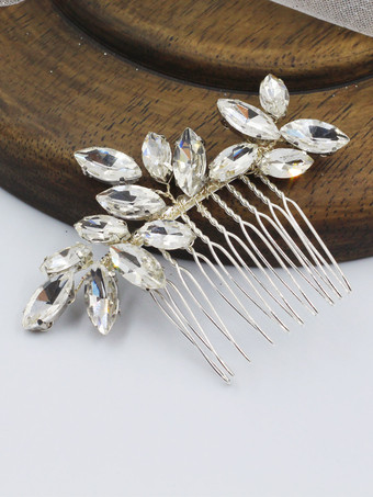 Qiansail Brautblumen-Haarschmuck Mit Strass – Weinreben-Design, Silber, Für Hochzeit & Partys