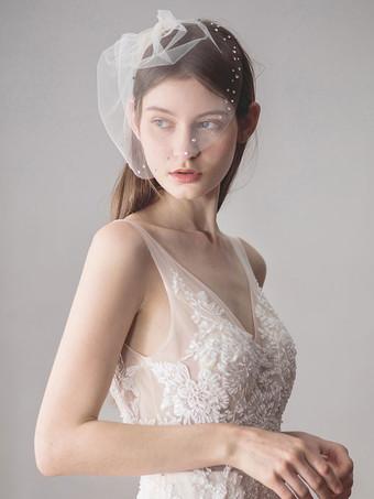 Wedding Veil Two-Tier Tulle Oval Short Bridal Veil - Milanoo.com