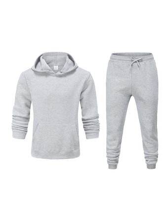 Mangas para hombres de 2 piezas de 2 piezas con capucha gris con capucha