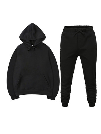 Mangas para hombres de 2 piezas de 2 piezas con capucha gris con capucha