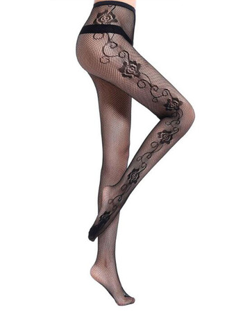 女性ホーザリーブラックシアーナイロンストッキング