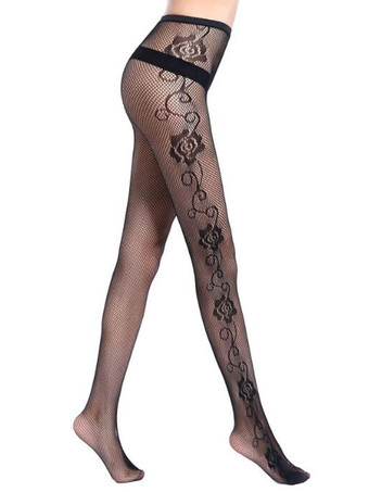 女性ホーザリーブラックシアーナイロンストッキング