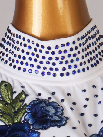 社交ダンスコスチューム白人女性のライクラスパンデックスドレスダンスドレス