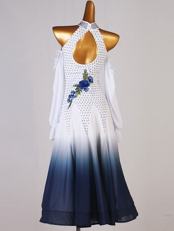 社交ダンスコスチューム白人女性のライクラスパンデックスドレスダンスドレス