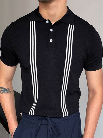 negro Camisetas Casual Manga Corta