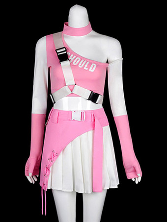 ジャズダンスコスチュームレディースリクラスパンデックススカートトップダンスウェア