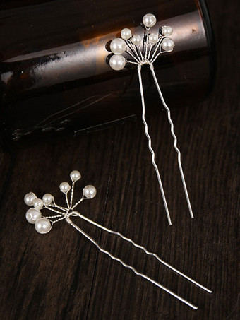 結婚式のかぶとホワイトメタルブライダルヘアアクセサリー