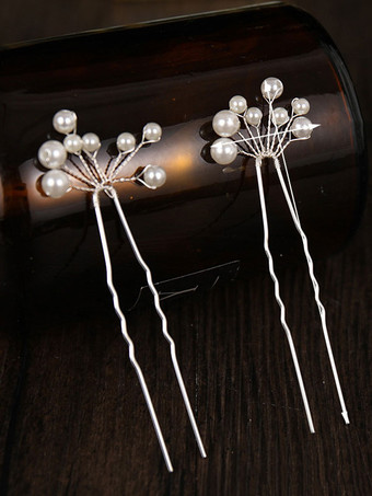 結婚式のかぶとホワイトメタルブライダルヘアアクセサリー