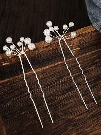 結婚式のかぶとホワイトメタルブライダルヘアアクセサリー