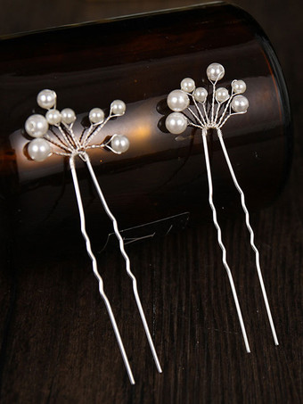 結婚式のかぶとホワイトメタルブライダルヘアアクセサリー