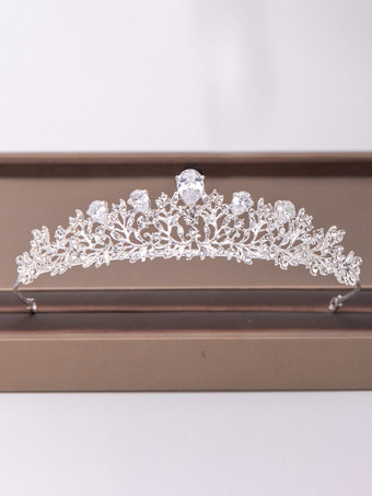 blanc coiffe de mariage diadème accessoires de cheveux de mariée en métal