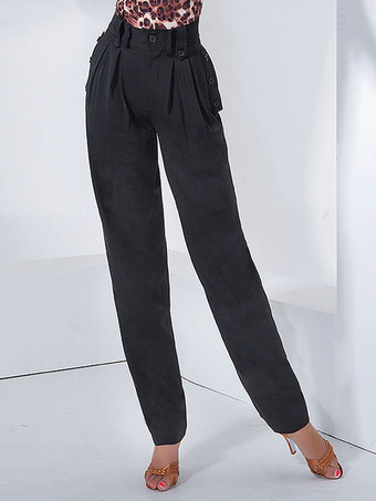 社交ダンスコスチュームダークグリーンライクラスパンデックスパンツダンスウェア女性用