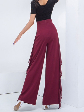 社交ダンスコスチュームTureRedポリエステルパンツダンスドレス