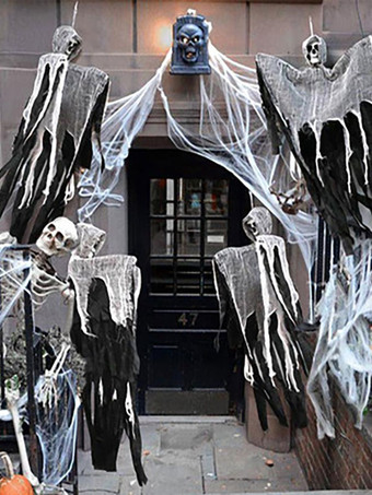 ハロウィン ハロウィーンの装飾灰色のポリエステル繊維ハロウィーンの骨格の小道具